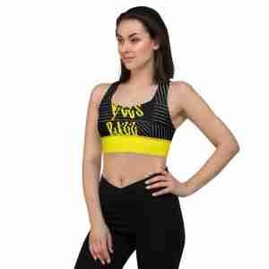 all over print longline sports bra white left front 627b82716609b