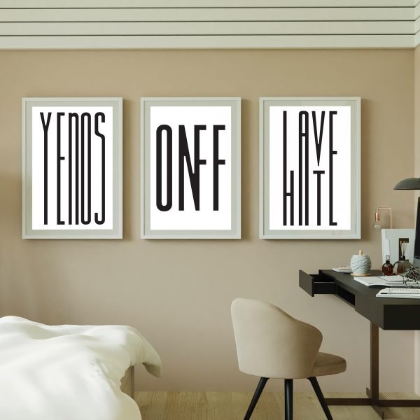 Posters set of 3 - High quality - typography